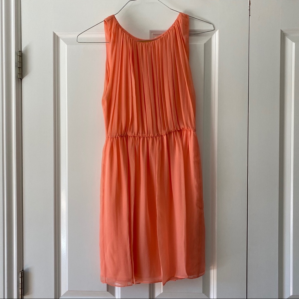 Alice & Olivia coral cocktail dress